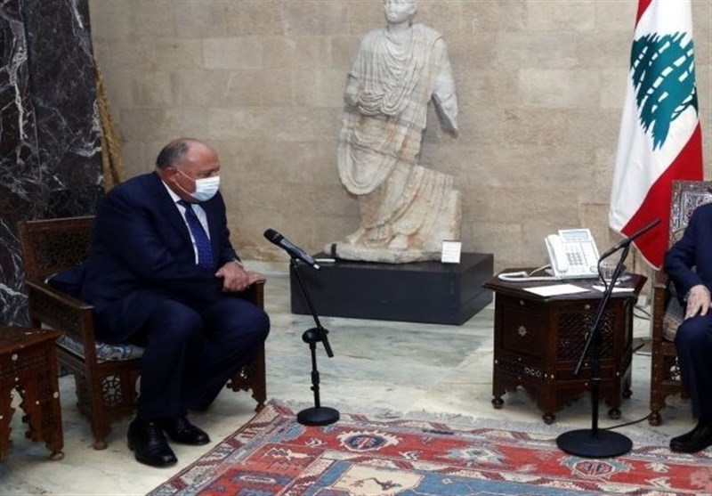 وزیر خارجه مصر در سفر به بیروت به دیدار میشل عون رفت