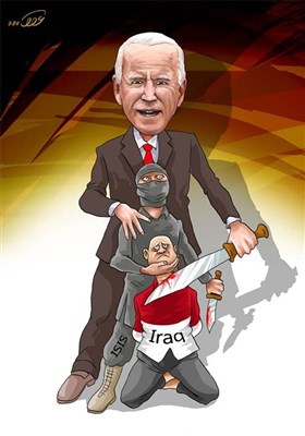 کاریکاتور/ آمریکا از احترام به کدام حاکمیت عراق سخن می‌گوید؟