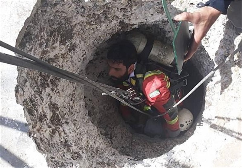 مرگ کارگر در عمق 15 متری چاه + تصاویر