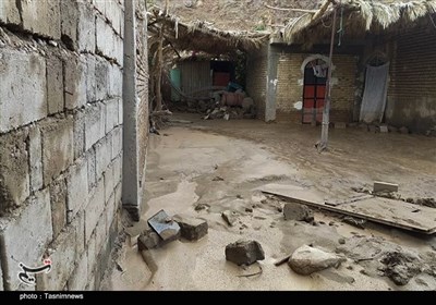 آبگرفتگی منازل روستایی پشوئیه شهداد + فیلم