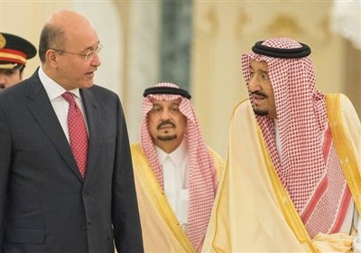  گفت‌وگوی پادشاه سعودی و رئیس‌جمهور عراق درباره امنیت منطقه 