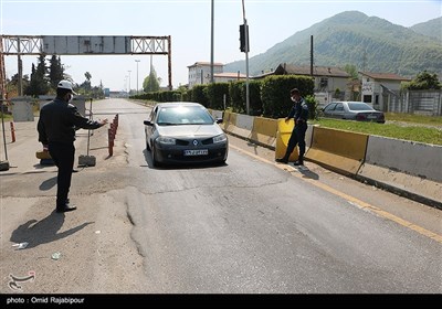کنترل تردد پلاک غیربومی توسط پلیس راه چابکسر گیلان