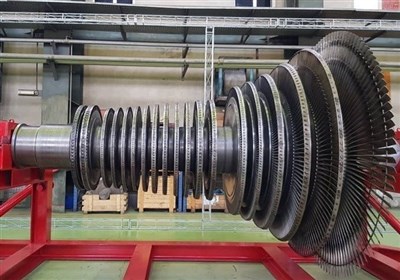نخستین روتور توربین بخار ساخت ایران در استان البرز رونمایی شد