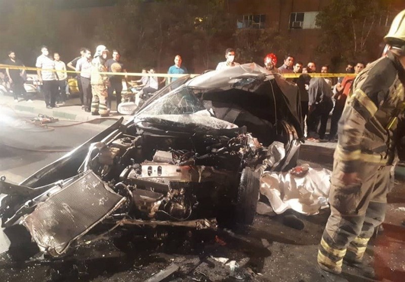 مرگ راننده لیفان میان قطعات متلاشی شده خودرو + تصاویر