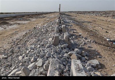 دپوی زباله درمجاورت تالاب شادگان