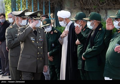 حضور امیر سید عبدالرحیم موسوی، فرمانده کل ارتش در مراسم بزرگداشت سردار شهید سیدمحمد حجازی