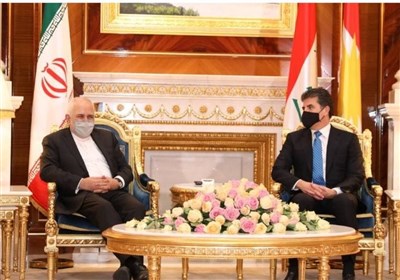  ظریف با رئیس اقلیم کردستان عراق دیدار کرد 