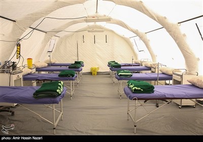 برپایی بیمارستان صحرایی ارتش در قزوین