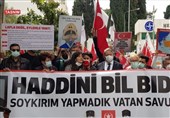 تجمع معترضان ترکیه‌ای در مقابل پایگاه ناتو در ازمیر+ فیلم و عکس