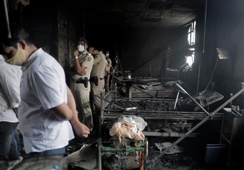 آخرین دردسر هند؛ 18 کشته در آتش سوزی بیمارستان بیماران کرونایی