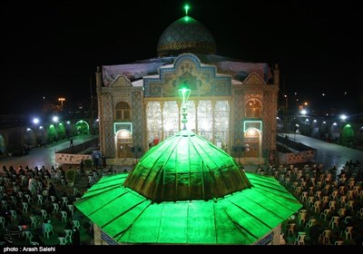  مراسم شب قدر در امامزاده حسین(ع) قزوین به روایت تصویر 