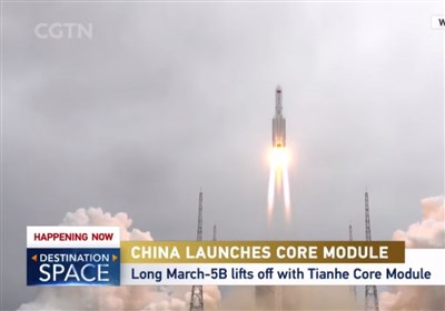  موشک غول‌پیکر چینی "لانگ مارچ ۵" در حال سقوط کنترل‌ نشده به کره زمین! 