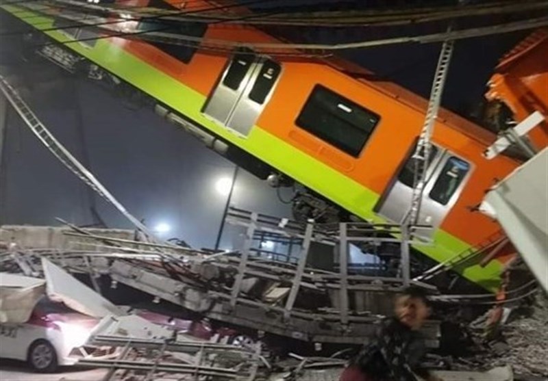 حادثه ریزش پل قطار شهری در مکزیکوسیتی با 15 کشته و ده‌ها زخمی