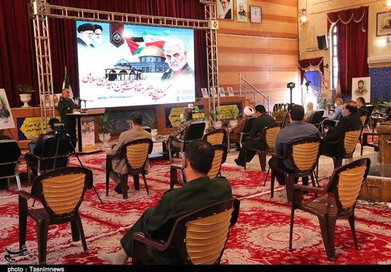 برگزاری همایش «مکتب حاج قاسم، مقاومت فلسطین، بیداری اسلامی» در بوشهر به روایت تصویر