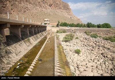 کاهش شدید ذخیره آب سد نازلیان - کرمانشاه