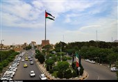 اهتزاز پرچم فلسطین در آستانه روز قدس در قم+تصاویر