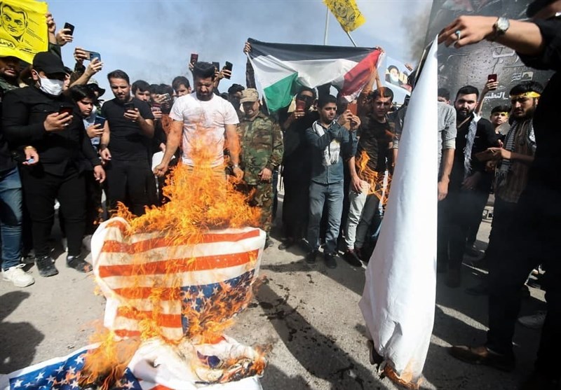 برگزاری مراسم روز قدس در عراق/ پرچم اشغالگران قدس به آتش کشیده شد