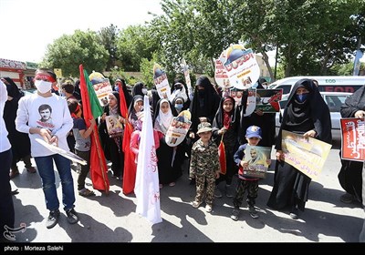 مراسم نمادین گرامیداشت روز قدس در اصفهان