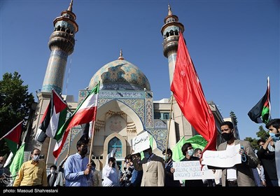 راهپیمایی نمازگزاران تهرانی در حمایت از مردم فلسطین