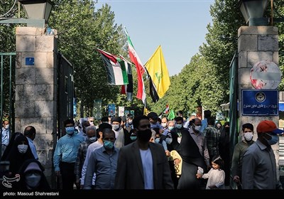 راهپیمایی نمازگزاران تهرانی در حمایت از مردم فلسطین