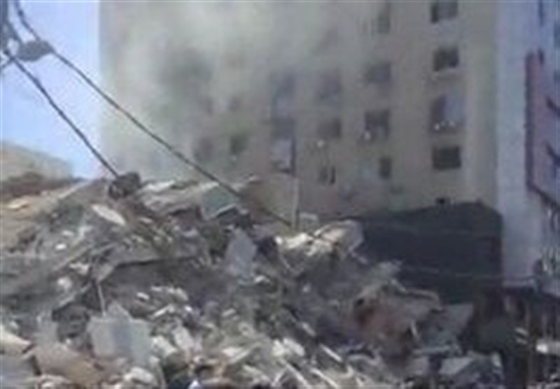 برج «اندلس» غزه بمباران شد