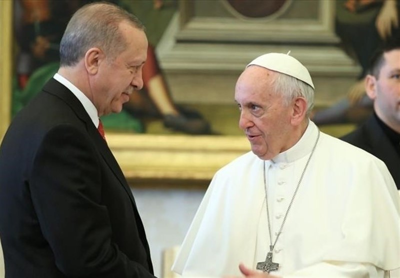 گفت‌وگوی اردوغان و پاپ درباره وضعیت فلسطین