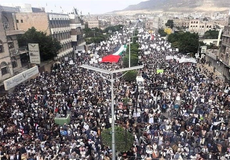 صنعاء تحتشد تضامنا مع الشعب الفلسطینی ومقاومته