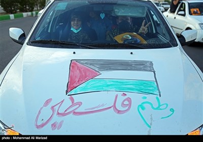 راهپیمایی خودرویی در حمایت از مردم مظلوم فلسطین