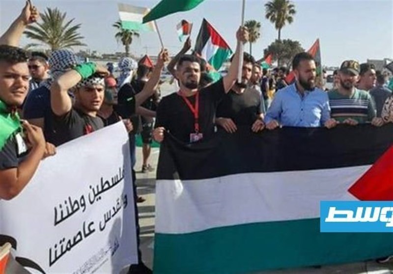 تظاهرات لیبیایی‌ها علیه حملات رژیم صهیونیستی به غزه