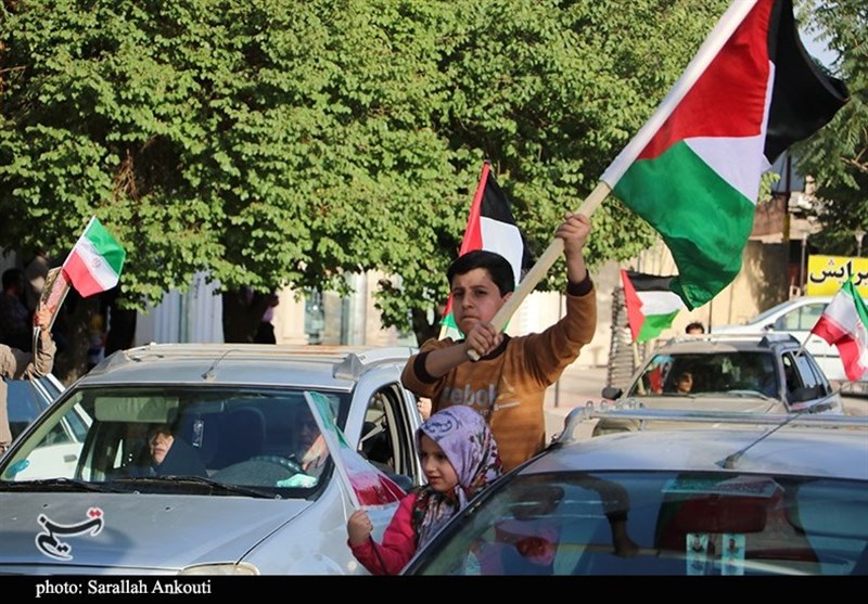 راهپیمایی خودرویی مردم کرمان در حمایت از مردم فلسطین به روایت تصویر