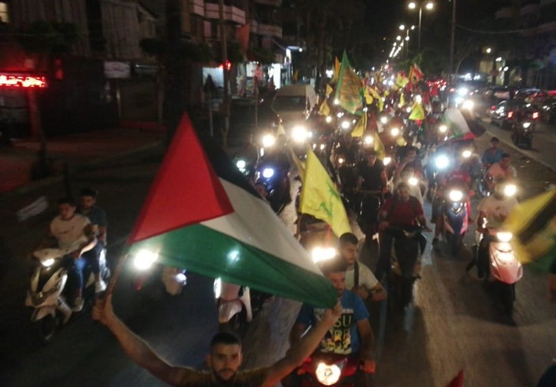 لبنانی‌ها پیروزی مقاومت فلسطین بر دشمن اشغالگر را جشن گرفتند