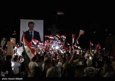 الدعایة الانتخابیة الخاصة بالانتخابات الرئاسیة السوریة فی دمشق