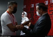 سهیلا گلستانی بازیگر در دومین روز سی‌وهشتمین جشنواره جهانی فیلم فجر در پردیس سینمایی چارسو