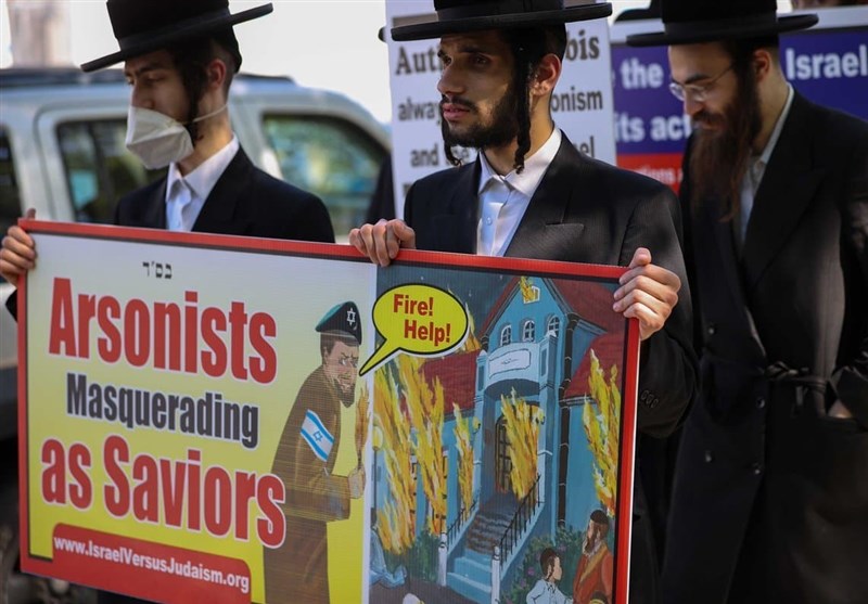 تظاهرات یهودیان ساکن نیویورک علیه جنایات رژیم صهیونیستی+عکس