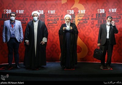 حجت الاسلام مرتضی آقا تهرانی و اعضای کمیسیون فرهنگی مجلس در سی‌وهشتمین جشنواره جهانی فیلم فجر
