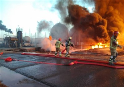  جزئیات آتش‌سوزی در پالایشگاه تهران/ اعزام ۶ ایستگاه آتش‌نشانی به محل + تصاویر 