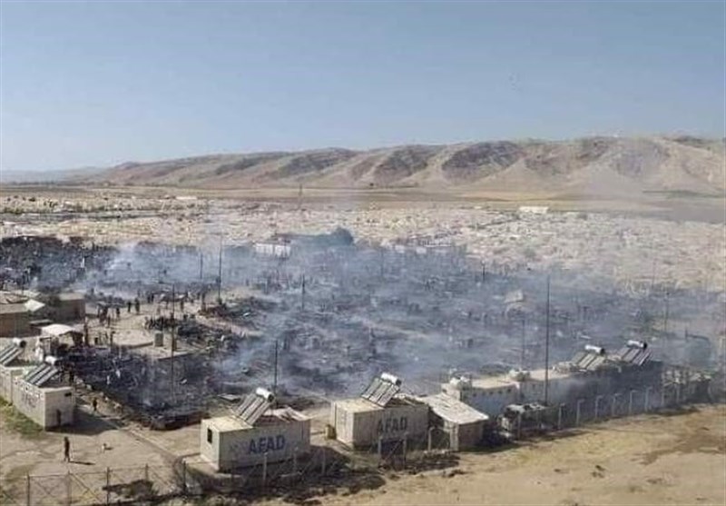 آتش‌سوزی بزرگ در اردوگاه آوارگان ایزدی در شمال عراق