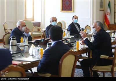 دیدار ژان آرنو نماینده دبیرکل سازمان ملل در امور افغانستان با محمدجواد ظریف وزیر امور خارجه