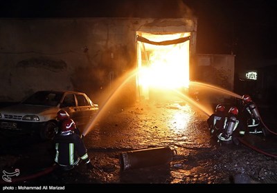 آتش سوزی کارگاه شارژ سیلندرهای گاز مایع