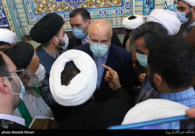 حضور محمد باقر قالیباف رئیس مجلس شورای اسلامی در گردهمایی روحانیون و ائمه جماعت تهران