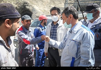 بازدید رئیس بنیاد مستضعفان از منطقه 2 آزادراه تهران-شمال