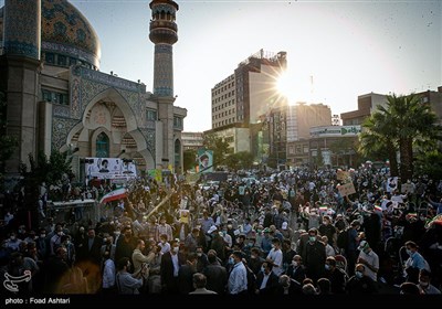 گردهمایی حامیان سید ابراهیم رئیسی در میدان فلسطین