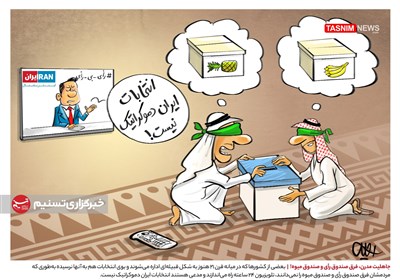 کاریکاتور/ جاهلیت مدرن، فرق صندوق رأی و صندوق میوه!