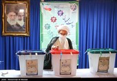 حضور آیت الله نوری همدانی در انتخابات 1400