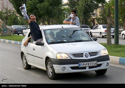 جشن پیروزی ابراهیم رئیسی در انتخابات - همدان