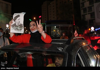 جشن پیروزی ابراهیم رئیسی در انتخابات