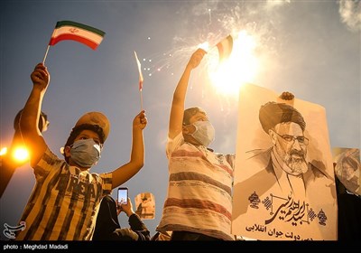 Supporters of Iran’s President-Elect Raeisi Celebrate in Streets