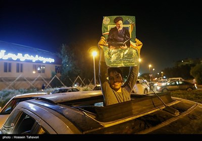 جشن پیروزی ابراهیم رئیسی در انتخابات - کیش