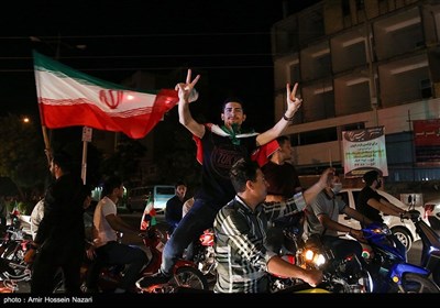 جشن پیروزی ابراهیم رئیسی در انتخابات - قزوین