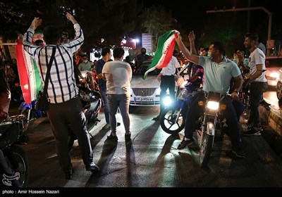جشن پیروزی ابراهیم رئیسی در انتخابات - قزوین